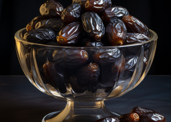 Ajwa dates in bowl